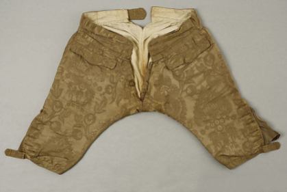 'breeches', British, (silk, cotton, leather), c. 1740, Metropolitan Museum of Art , New York City, 1981.118.1